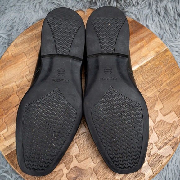 Mens Geox U Federico Z Slip‎ Ons - Black Leather, Size 9.5 US /42.5 EU main image 7